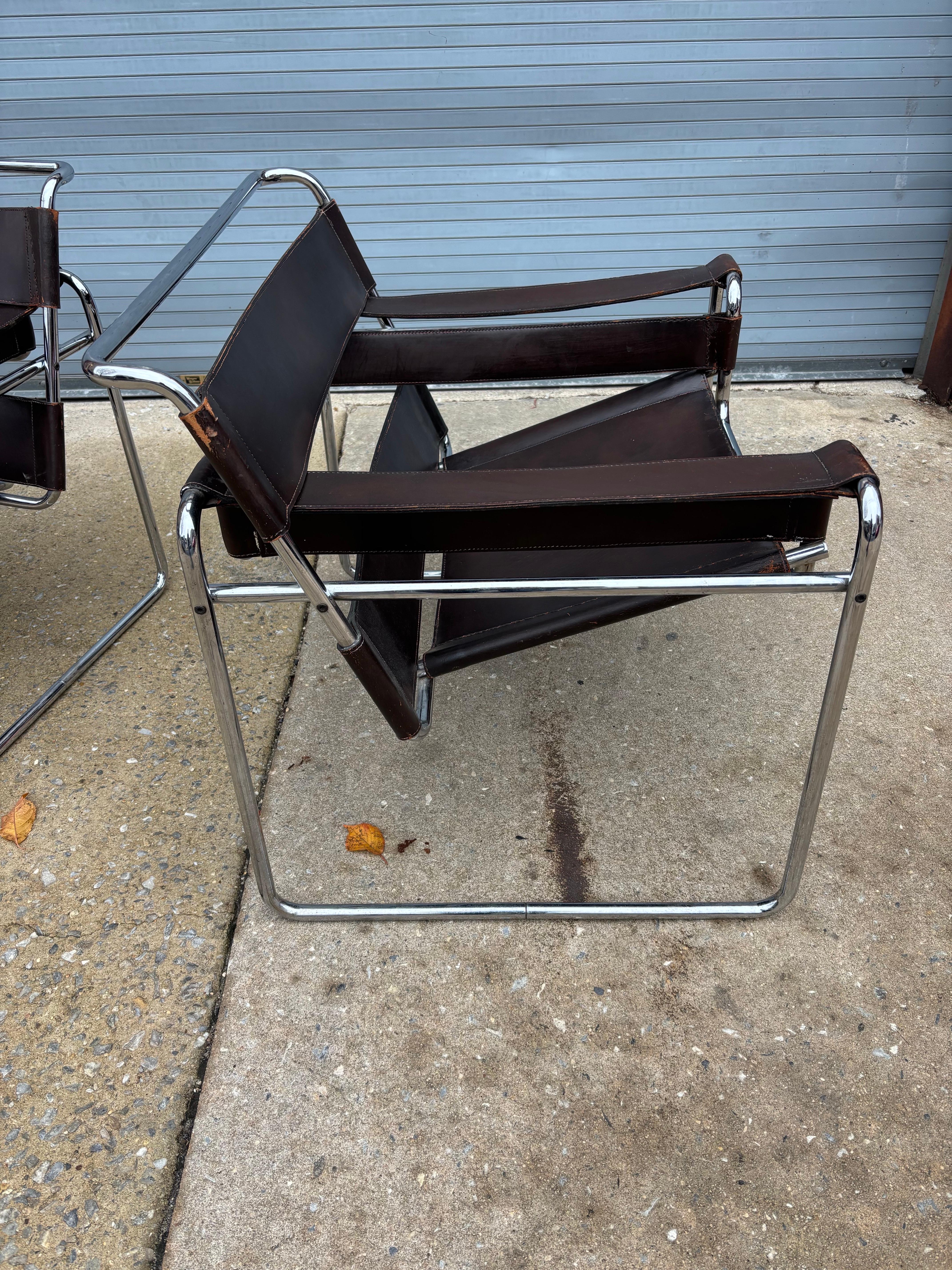 ¡Pareja de sillas Stendig Wassily con gran pátina! 10