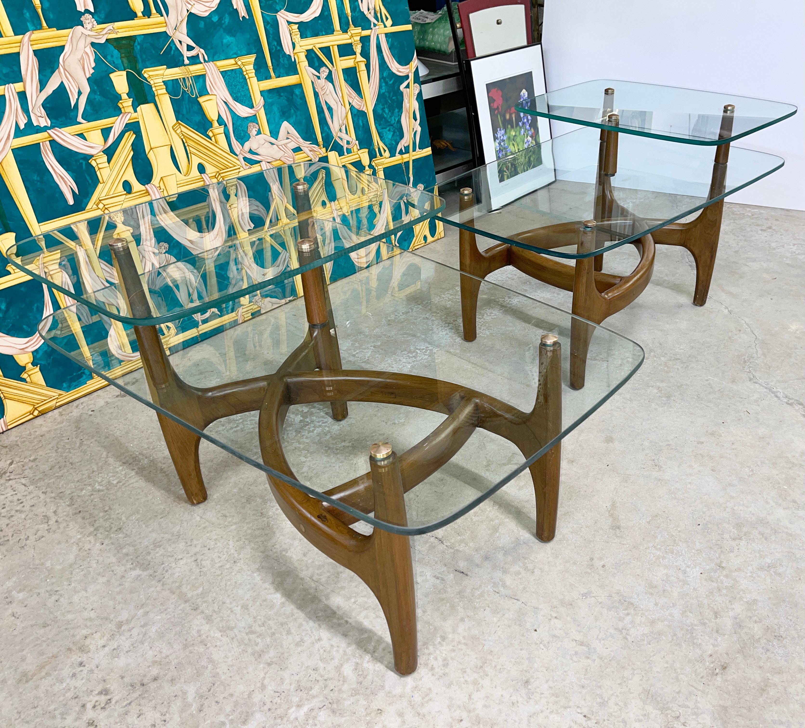 Pair of Step End Tables by C. E. Waltman for Tonk Mfg. For Sale 1