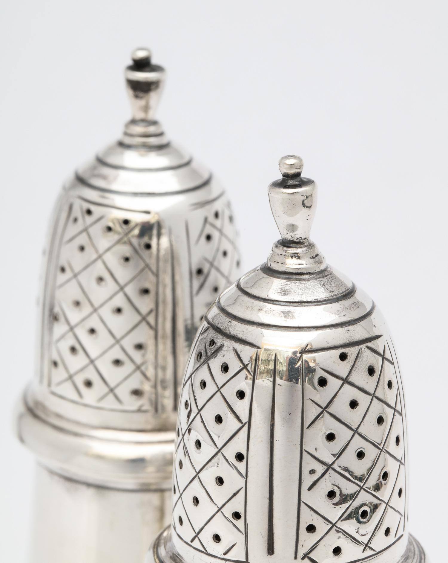 Pair of Sterling Silver American Colonial, Style Salt and Pepper Shaker/Casters 4