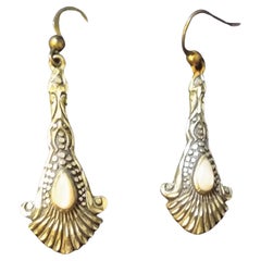 Pair of Sterling Silver and Marcasite Art Nouveau Style Earrings