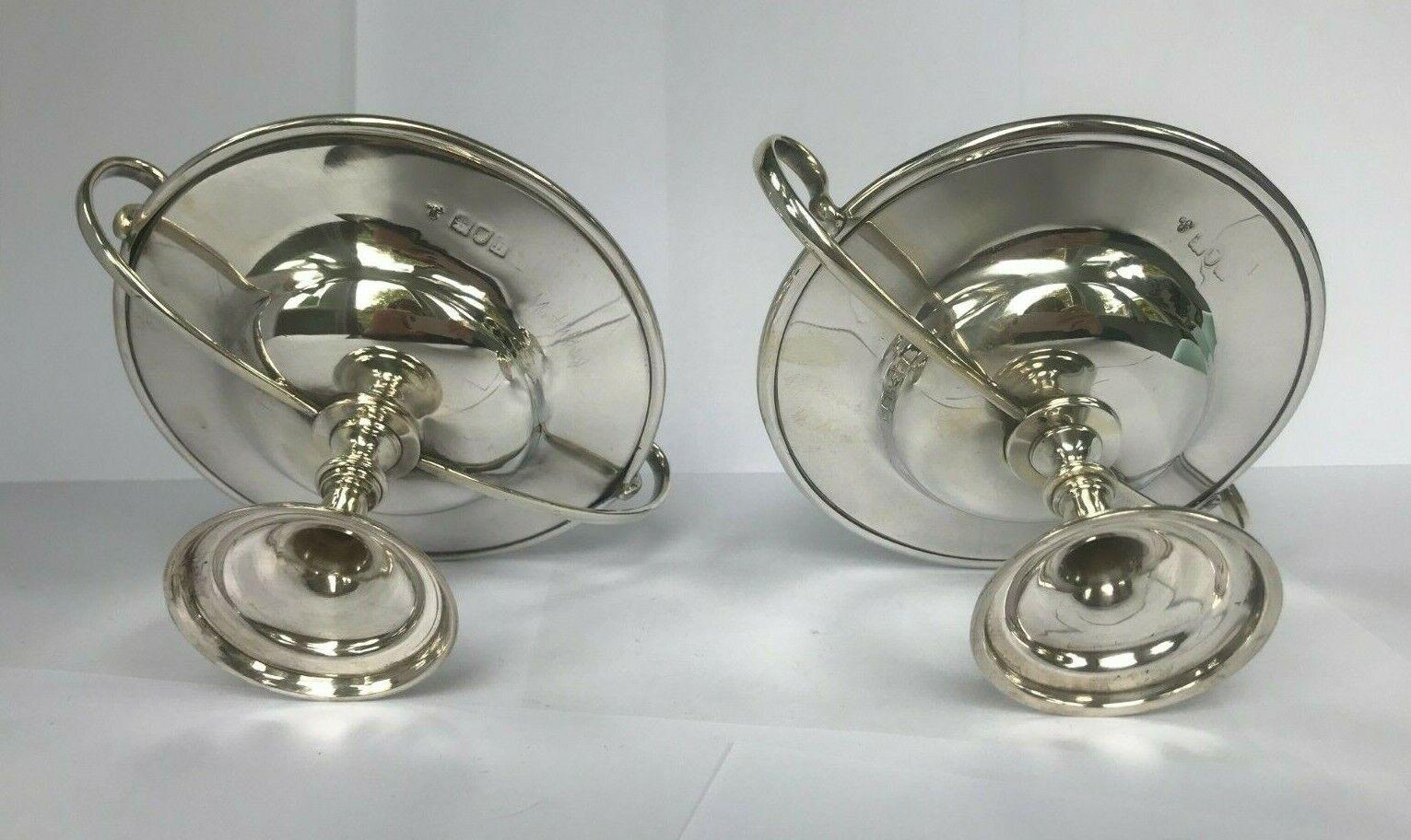 Women's Pair of Sterling Silver Bonbon Dishes by Holland, Aldwinckle & Slater, 1903 For Sale
