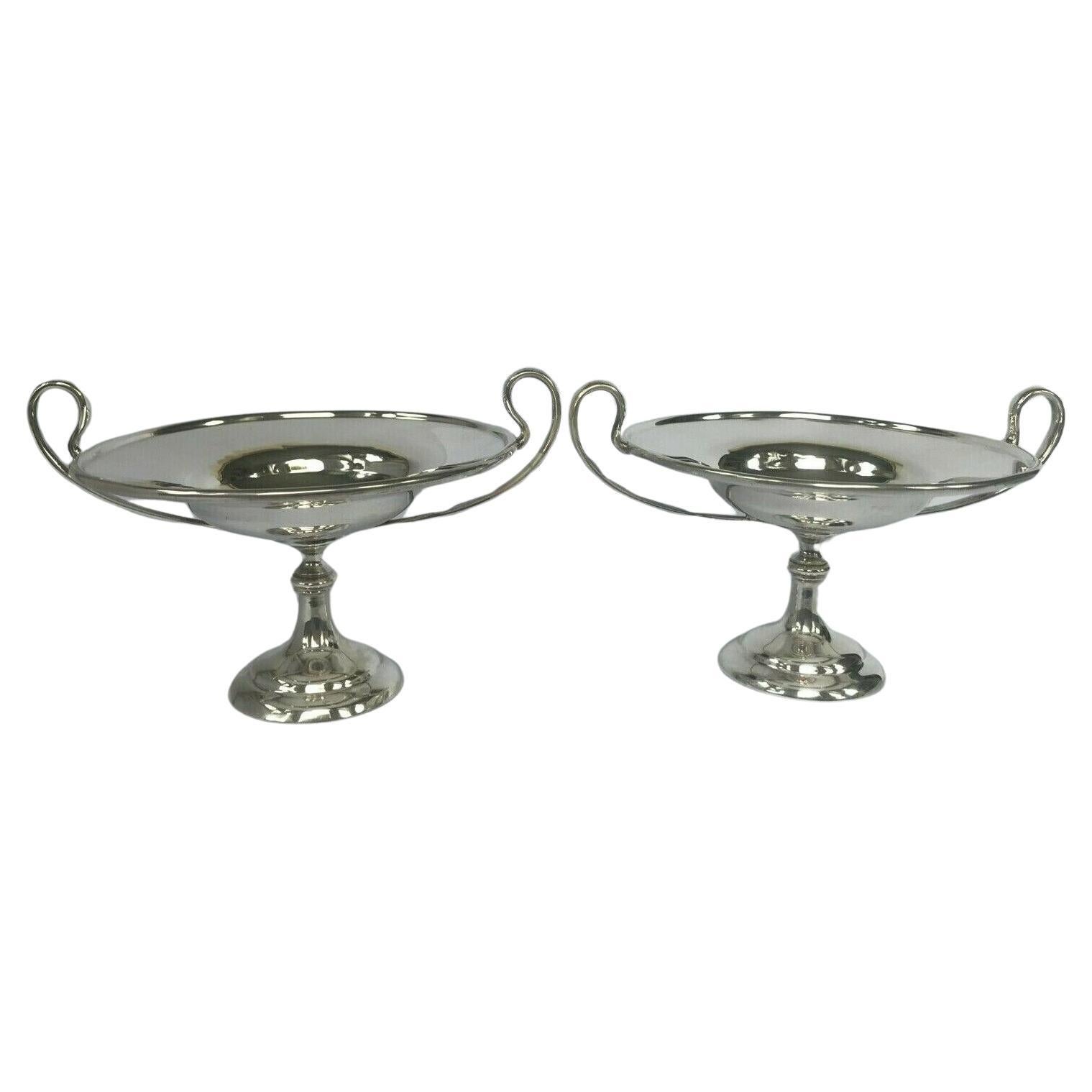 Pair of Sterling Silver Bonbon Dishes by Holland, Aldwinckle & Slater, 1903 For Sale