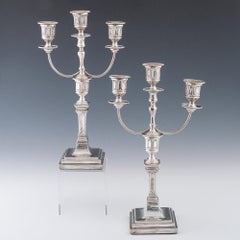 Pair of Sterling Silver Candelabra Sheffield 1883