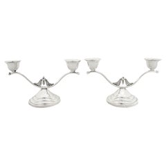 Vintage Pair of Sterling Silver Candelabras