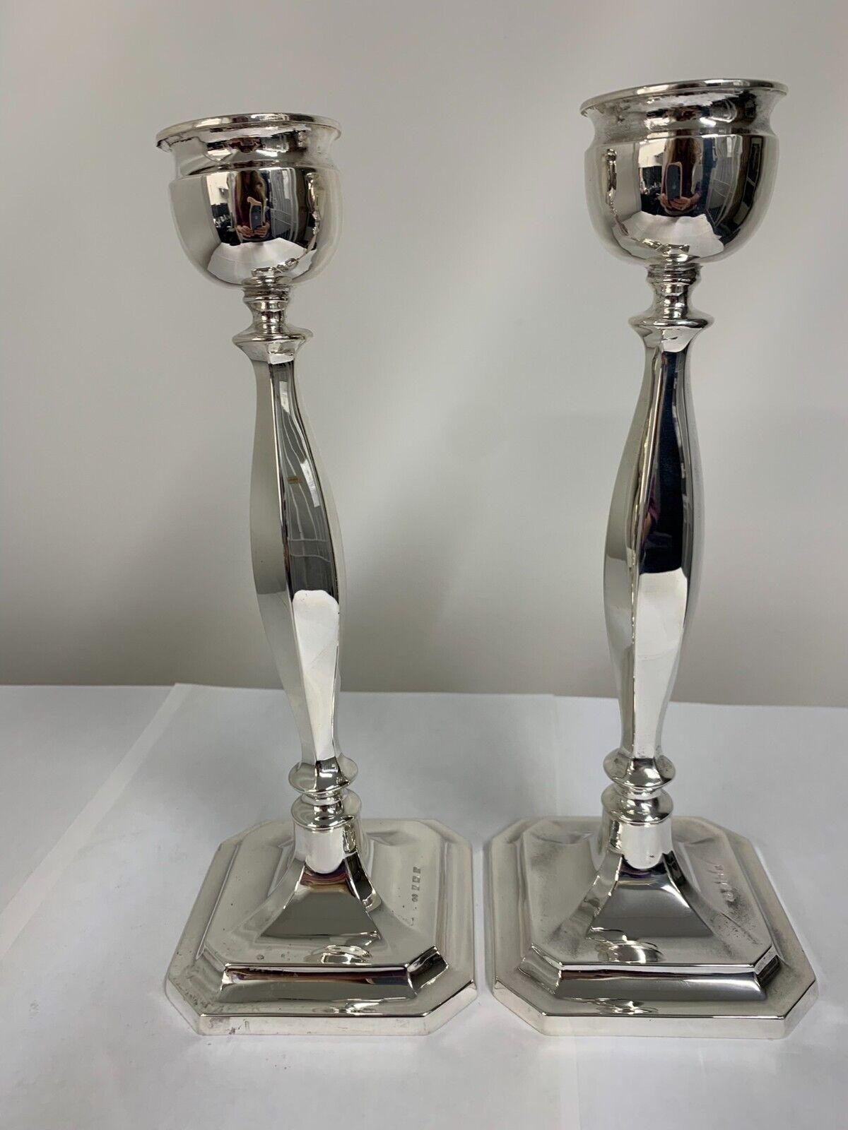 Pair of Sterling Silver Candlesticks by Alexander Smith from 1957 For Sale 2