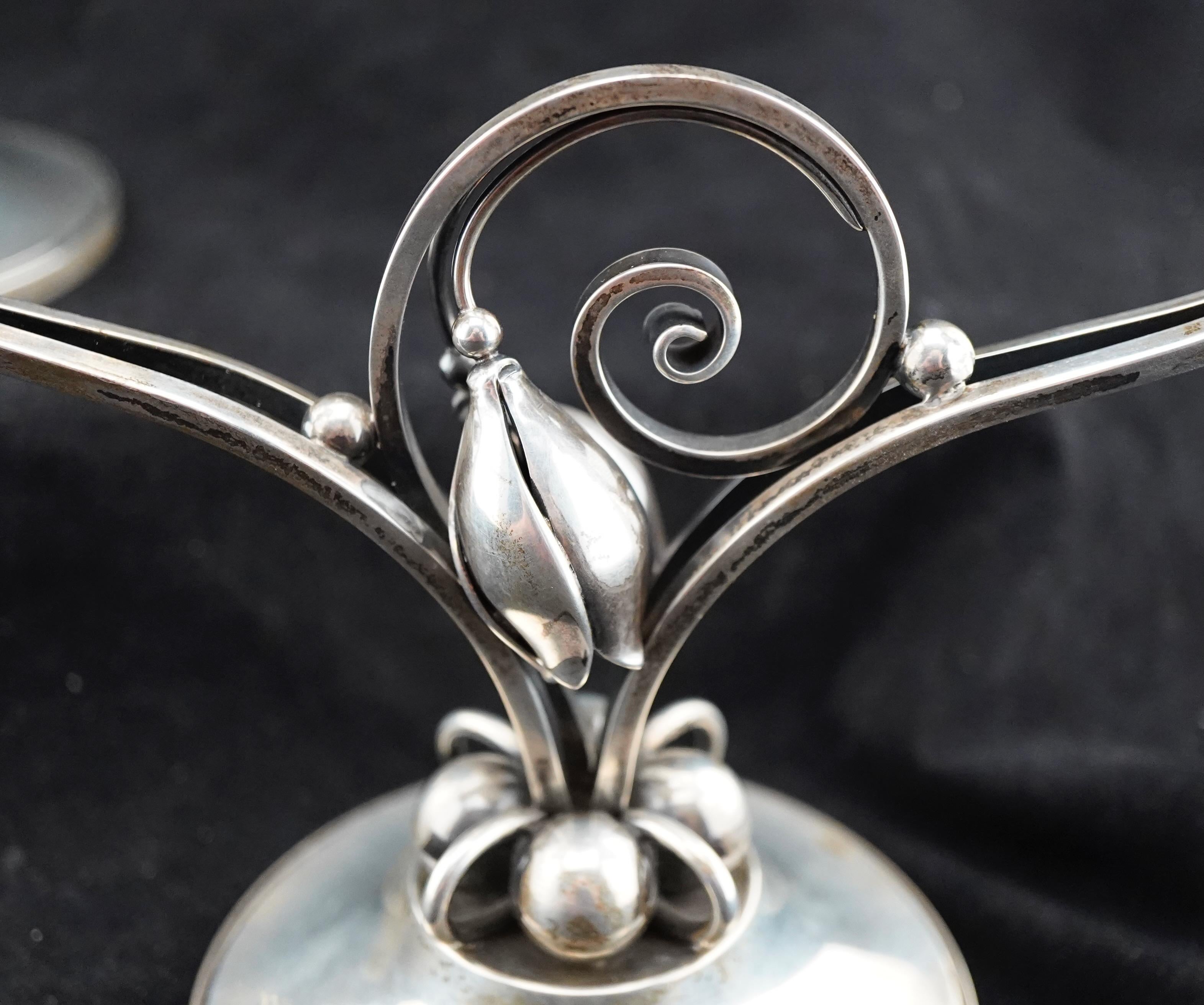 Paar Kerzenleuchter aus Sterlingsilber von Alphonse La Paglia 1952 (Nordamerikanisch) im Angebot