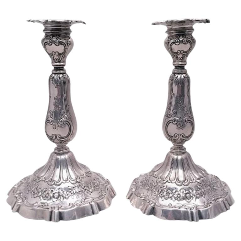 Pair of Sterling Silver Candlesticks by Reed & Barton