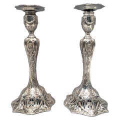 Pair of Sterling Silver Candlesticks by Theodore B. Starr, 20th Century