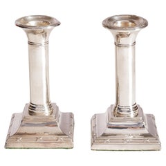 Antique Pair of Sterling Silver Candlesticks