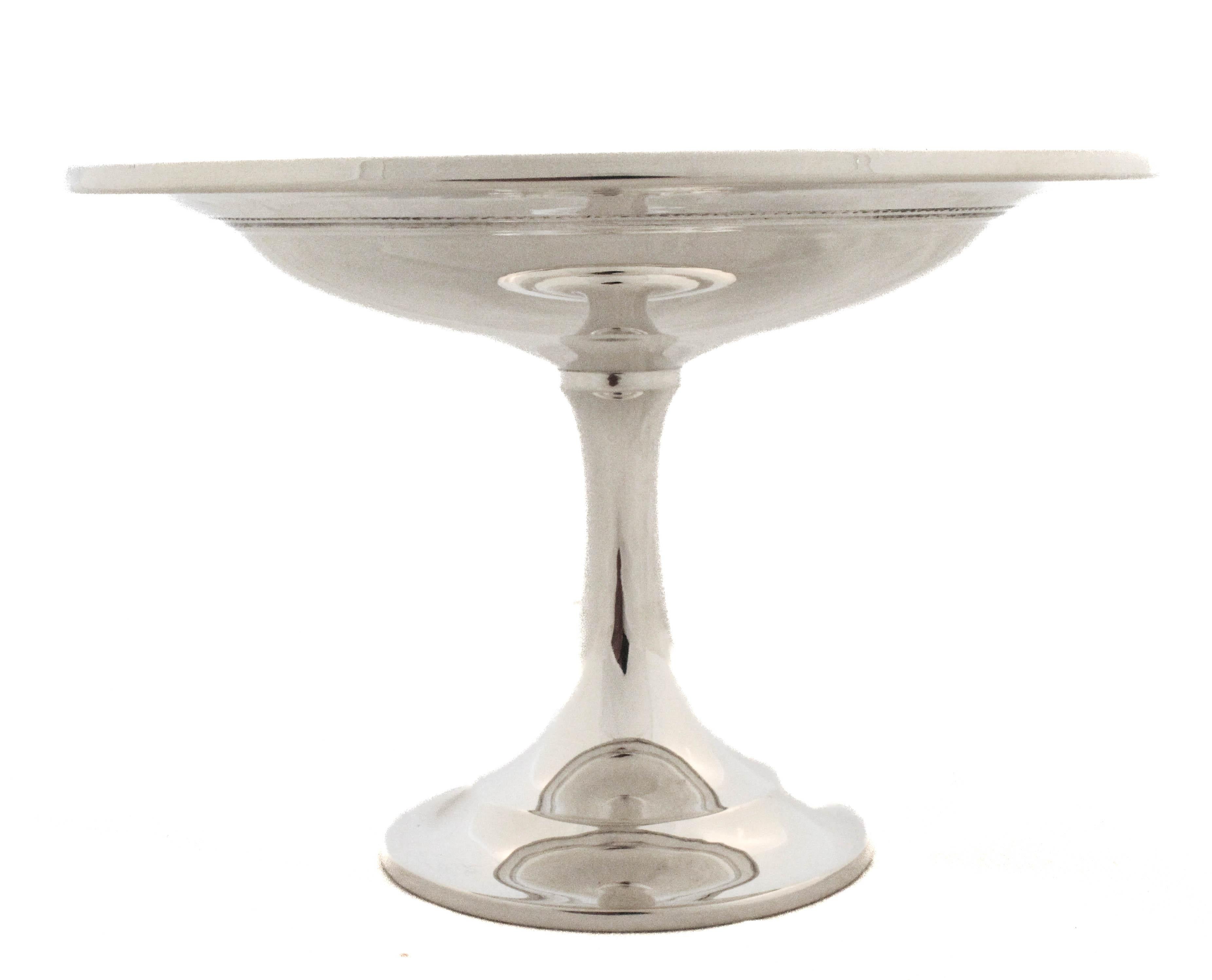 Pair of Sterling Silver Compotes principios del siglo XX en venta