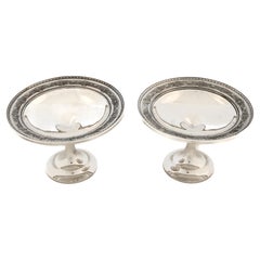 Antique Pair of Sterling Silver Compotes