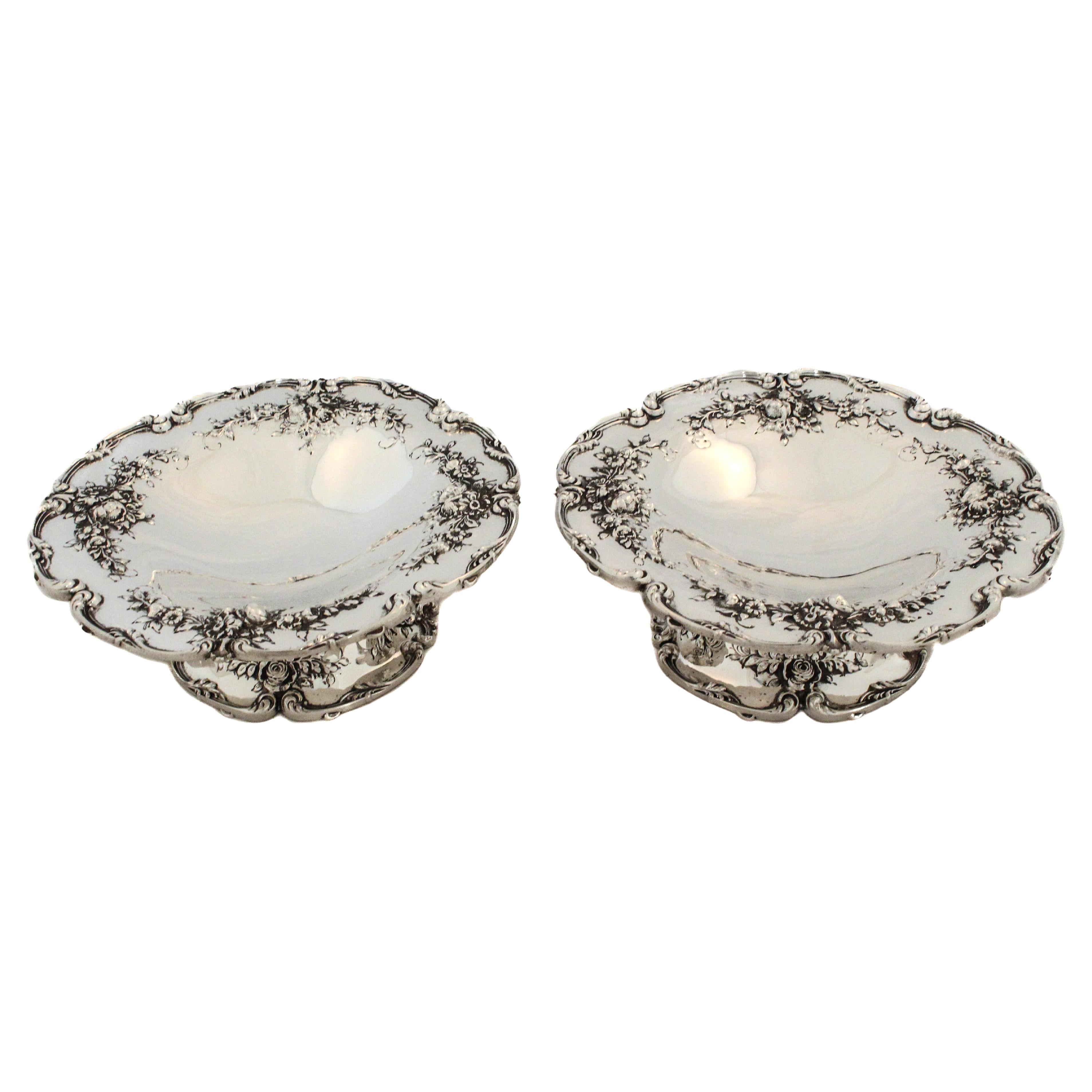 Coppia di composte in argento Sterling in vendita