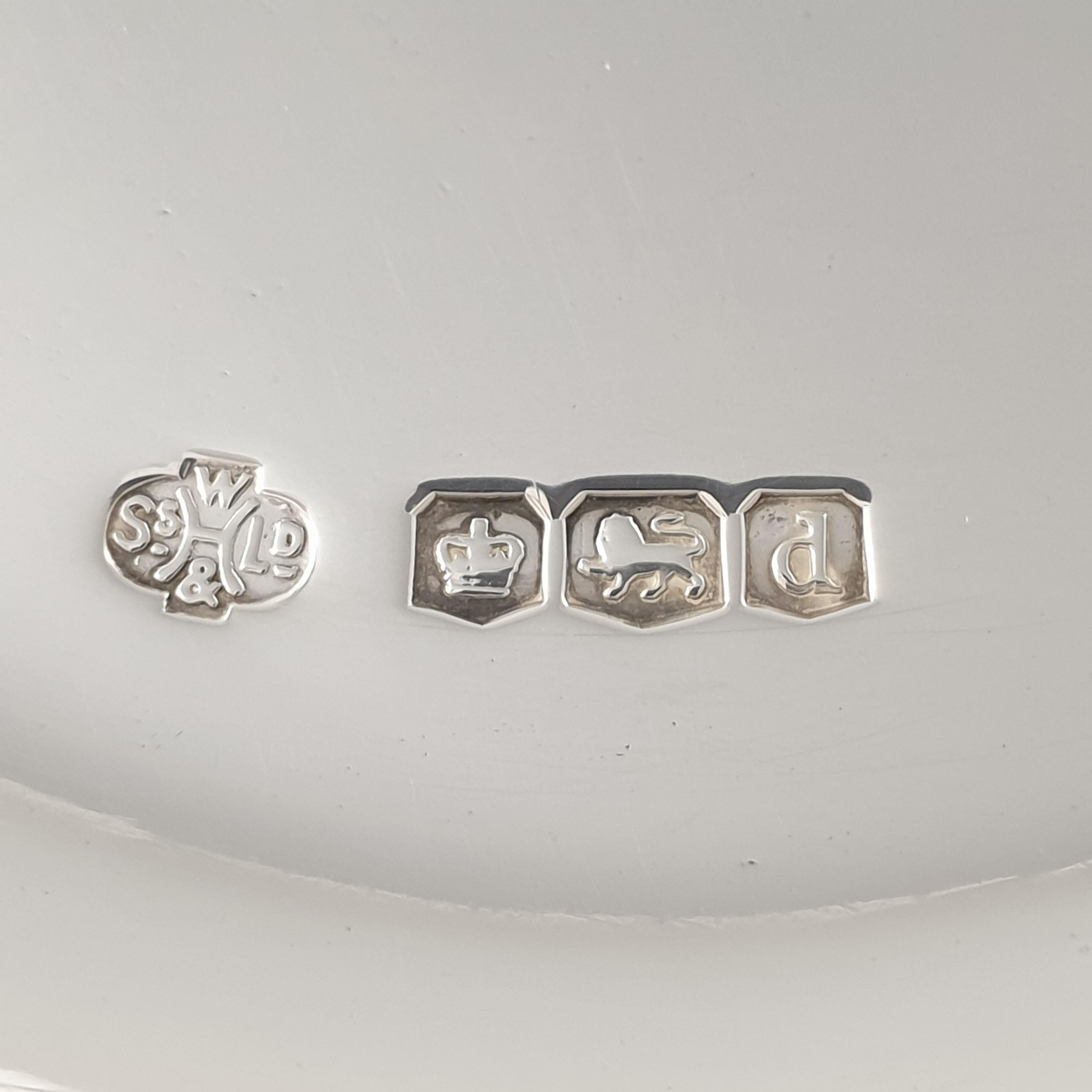 XX secolo Coppia di posacenere a cimiero in argento sterling, William Hutton & Sons in vendita