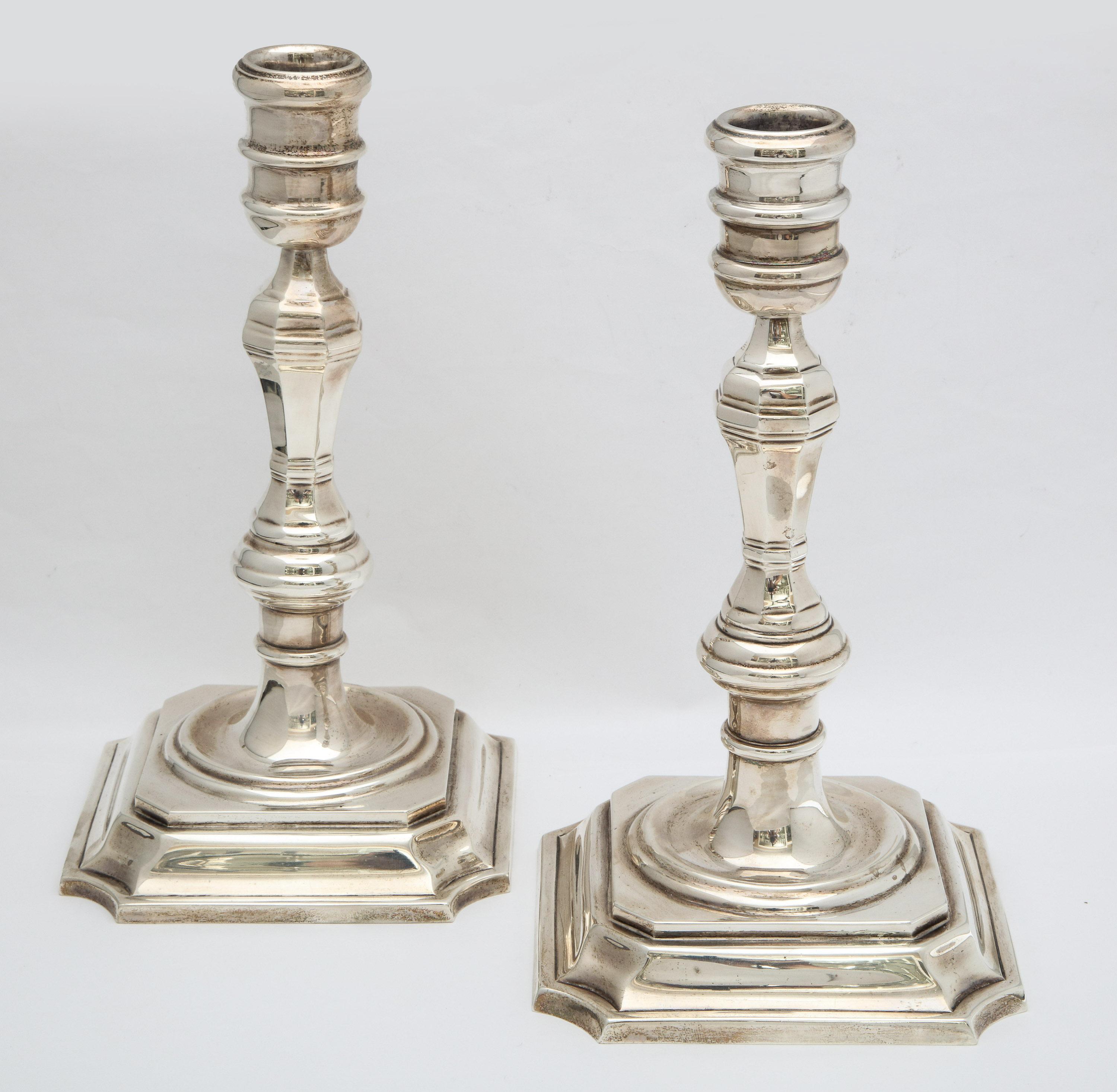 Pair of Sterling Silver Georgian Style 'George III' Candlesticks by Tane 2