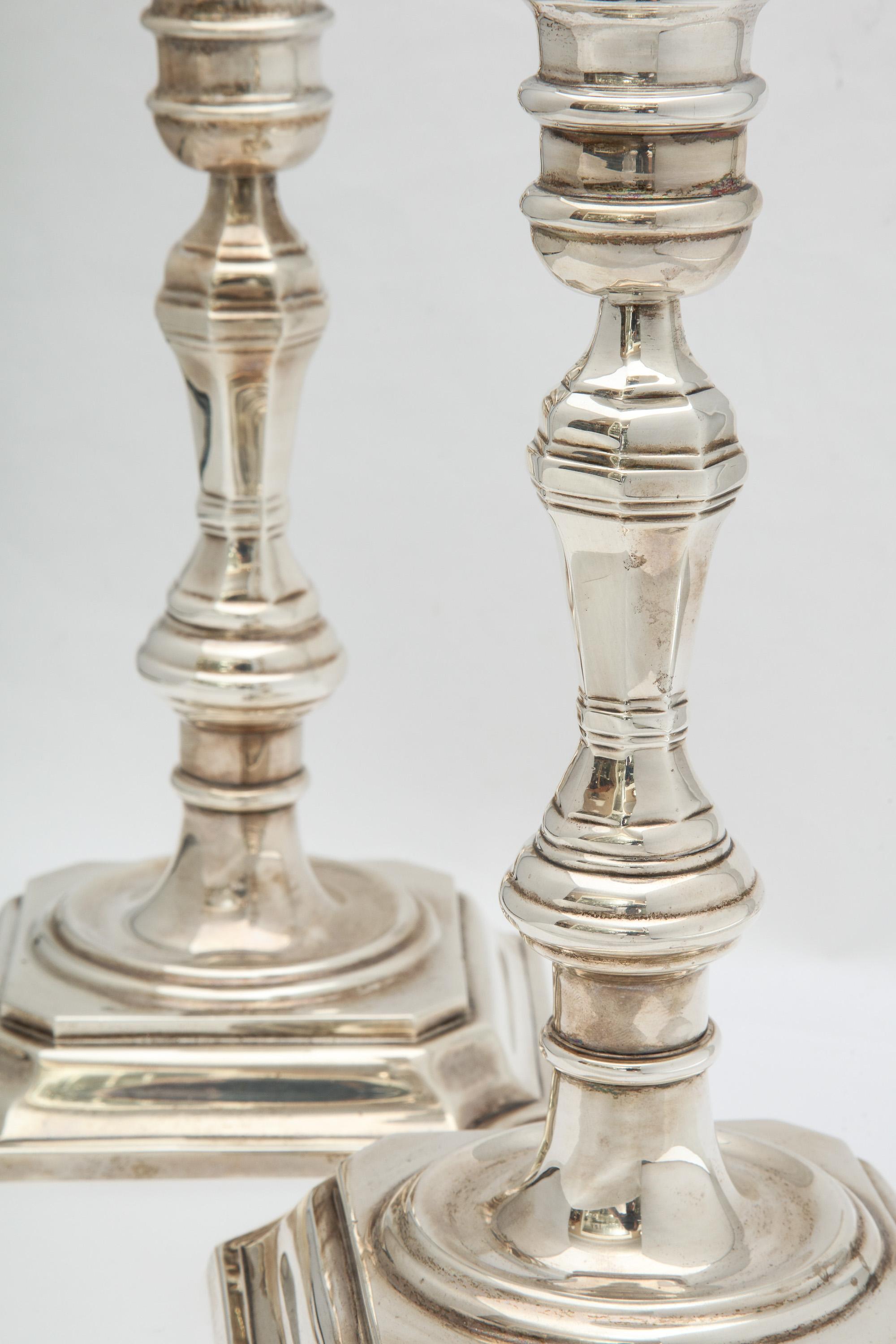Pair of Sterling Silver Georgian Style 'George III' Candlesticks by Tane 4