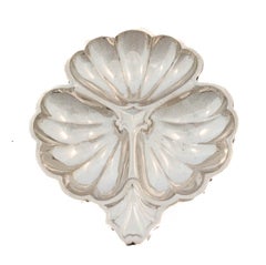 Pair of Sterling Silver Leaf Dishes