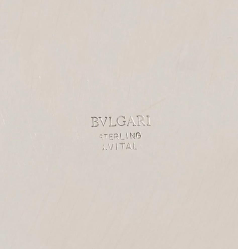 Pareja de tazas de plata de ley diseñadas por Ubaldo Vitali para Bulgari finales del siglo XX en venta