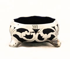 Pair of Sterling Silver Overlay Salt Cellars