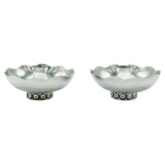 Pair of sterling Silver Pedestal Dish Tray Candle Holder by Tane Orfebres