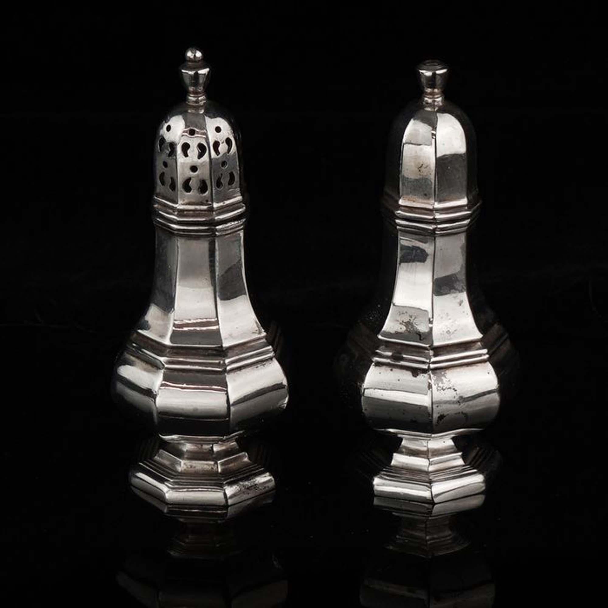 Pair of Sterling Silver Salt and Pepper 3