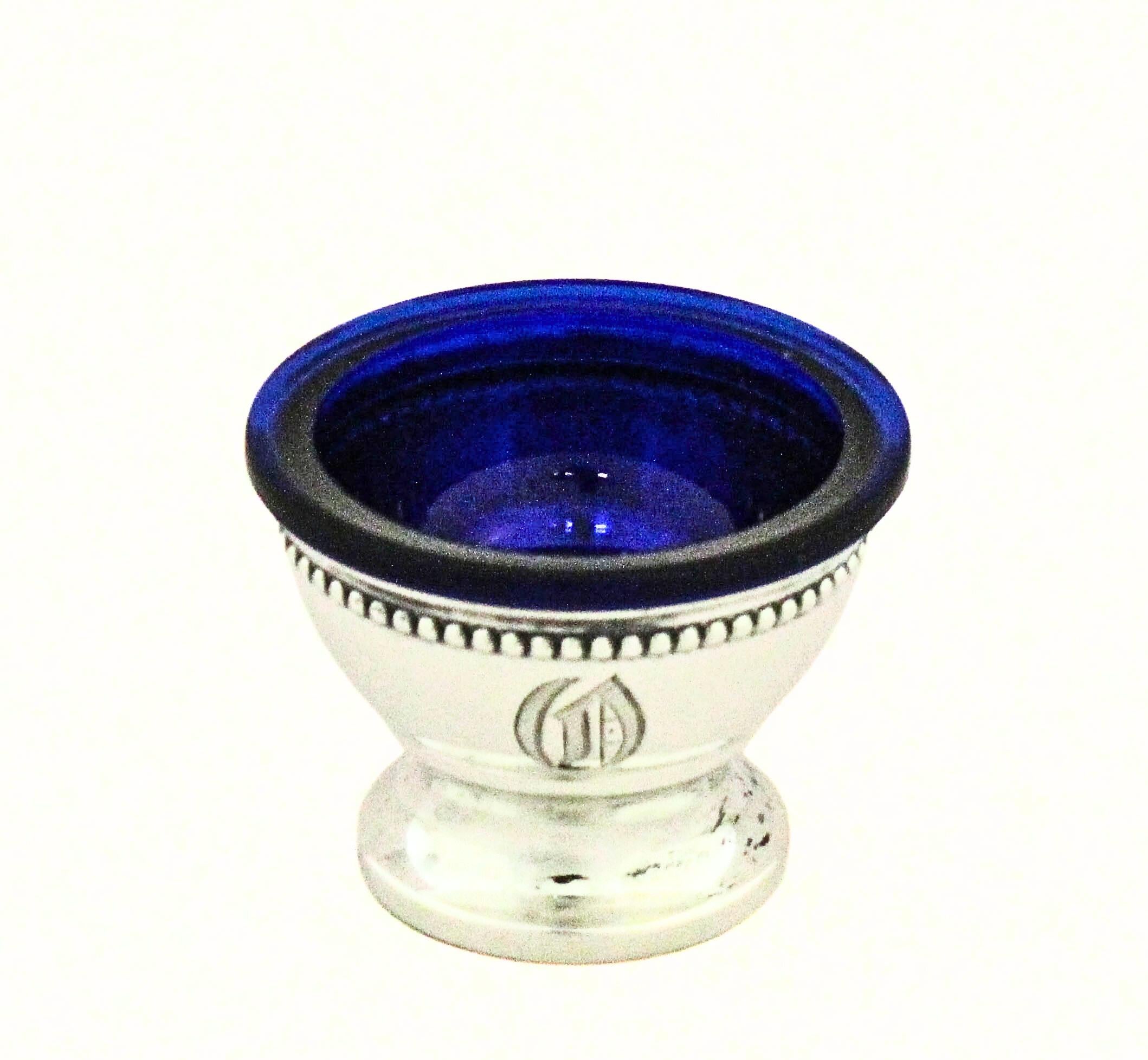 Americano Coppia di saliere in argento Sterling in vendita