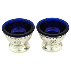 Coppia di saliere in argento Sterling