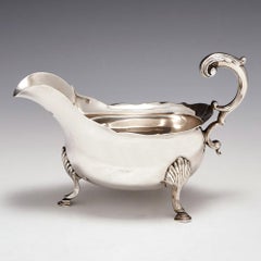 Paar Sauciere aus Sterlingsilber, London, 1812