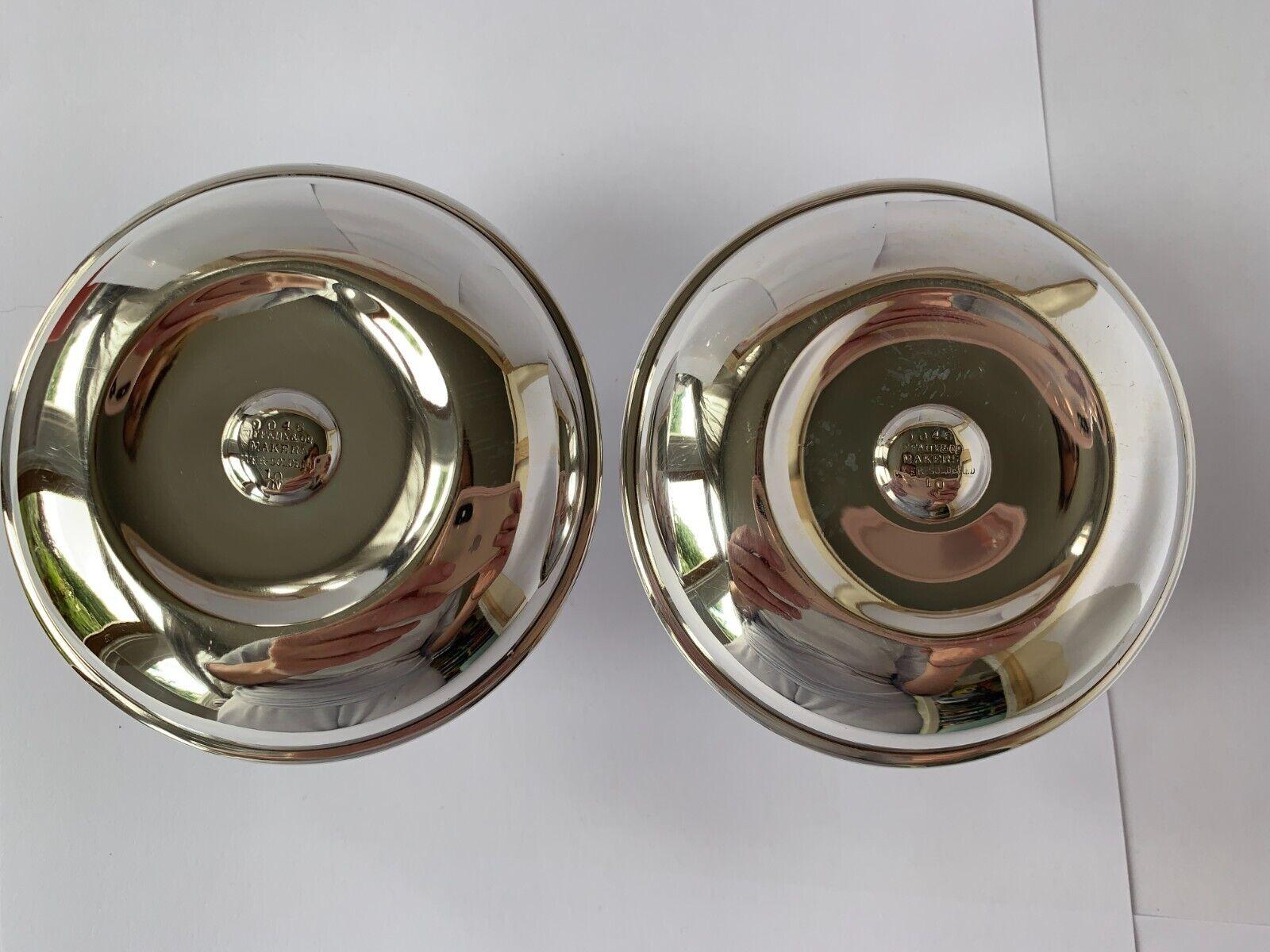 Pair of Sterling Silver Saucer Candle Holders.
This is a lovely unusual pair of saucer candle holders that are beautifully made. They would look lovely on any table.
In good vintage condition, they have a couple of small marks on the undersides.