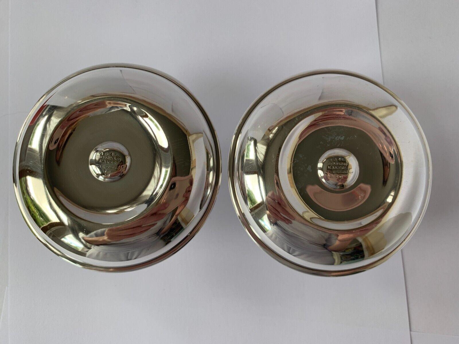 Pair of Sterling Silver Saucer Candle Holders by Tiffany & Co Ltd In Good Condition For Sale In London, GB