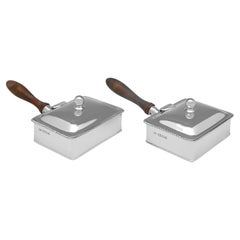 Pair of sterling silver silent butlers made in London in 1938