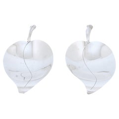Pair of Sterling Silver Tiffany Leaf Dishes