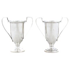 Paire de vases trophée en argent sterling