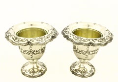 Pair of Sterling Silver Urn-Form Vases