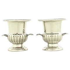 Pair of Sterling Silver Urns
