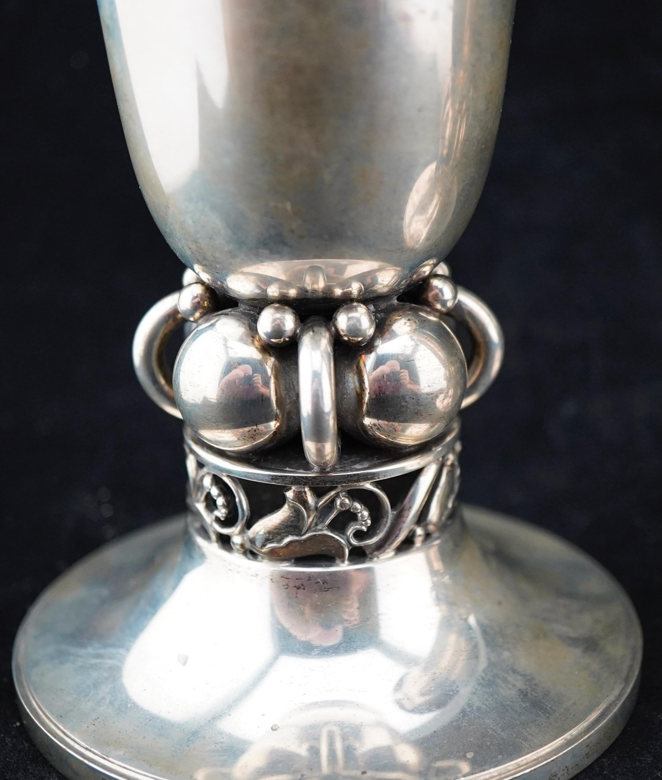 Calco Coppia di vasi in argento Sterling di Alphonse La Paglia 1952 in vendita
