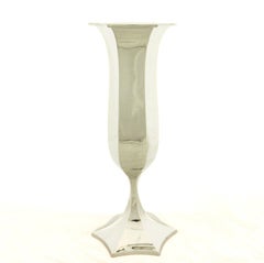 Pair of Sterling Silver Vases