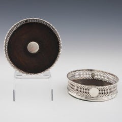 Sterling Silver Wine Coasters London 1773