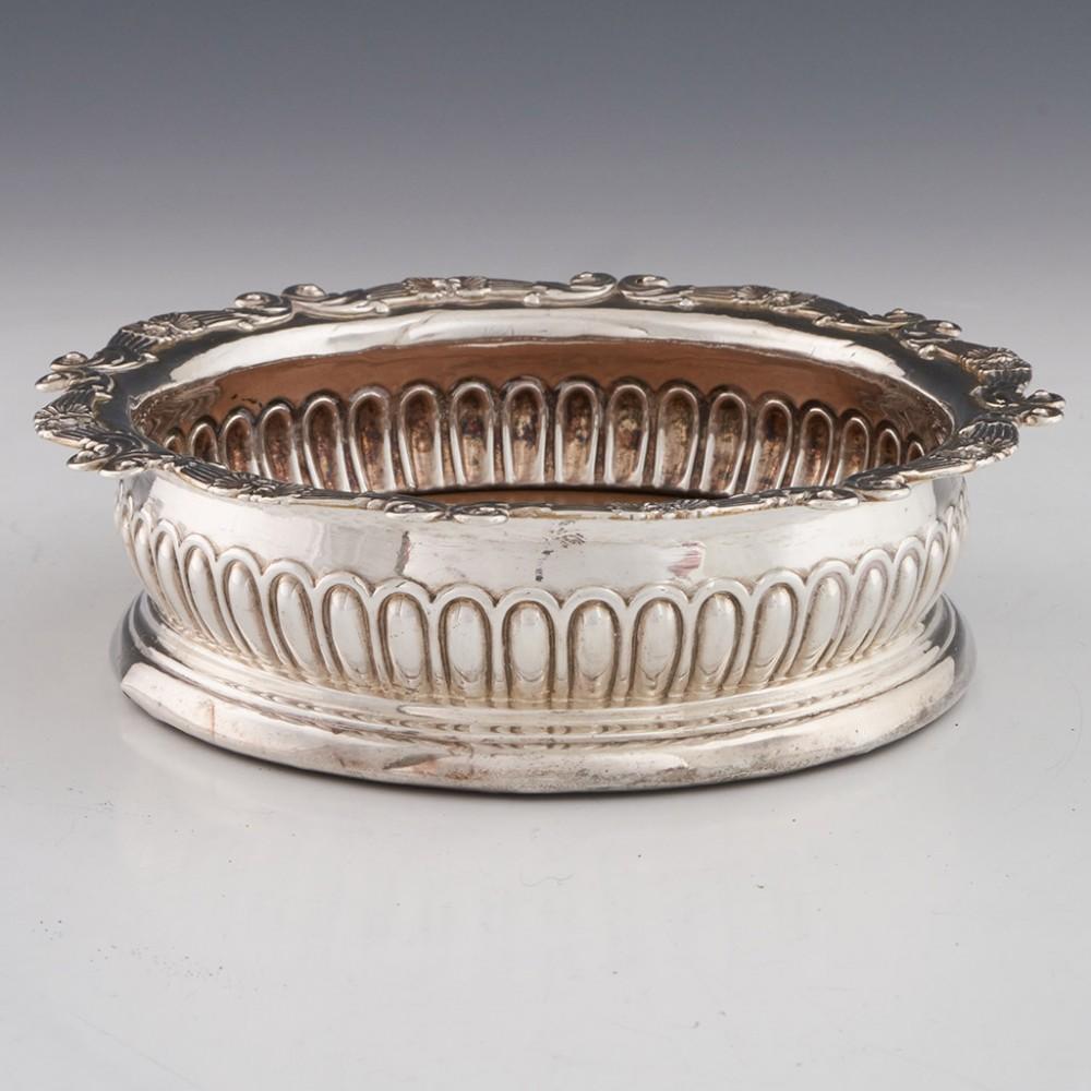 19th Century Pair of Sterling Silver Wine Coasters London, 1811 For Sale