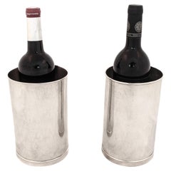 Pair of Sterling Silver Wine Coolers
