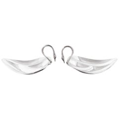 Retro Pair of Sterling Swan Dishes