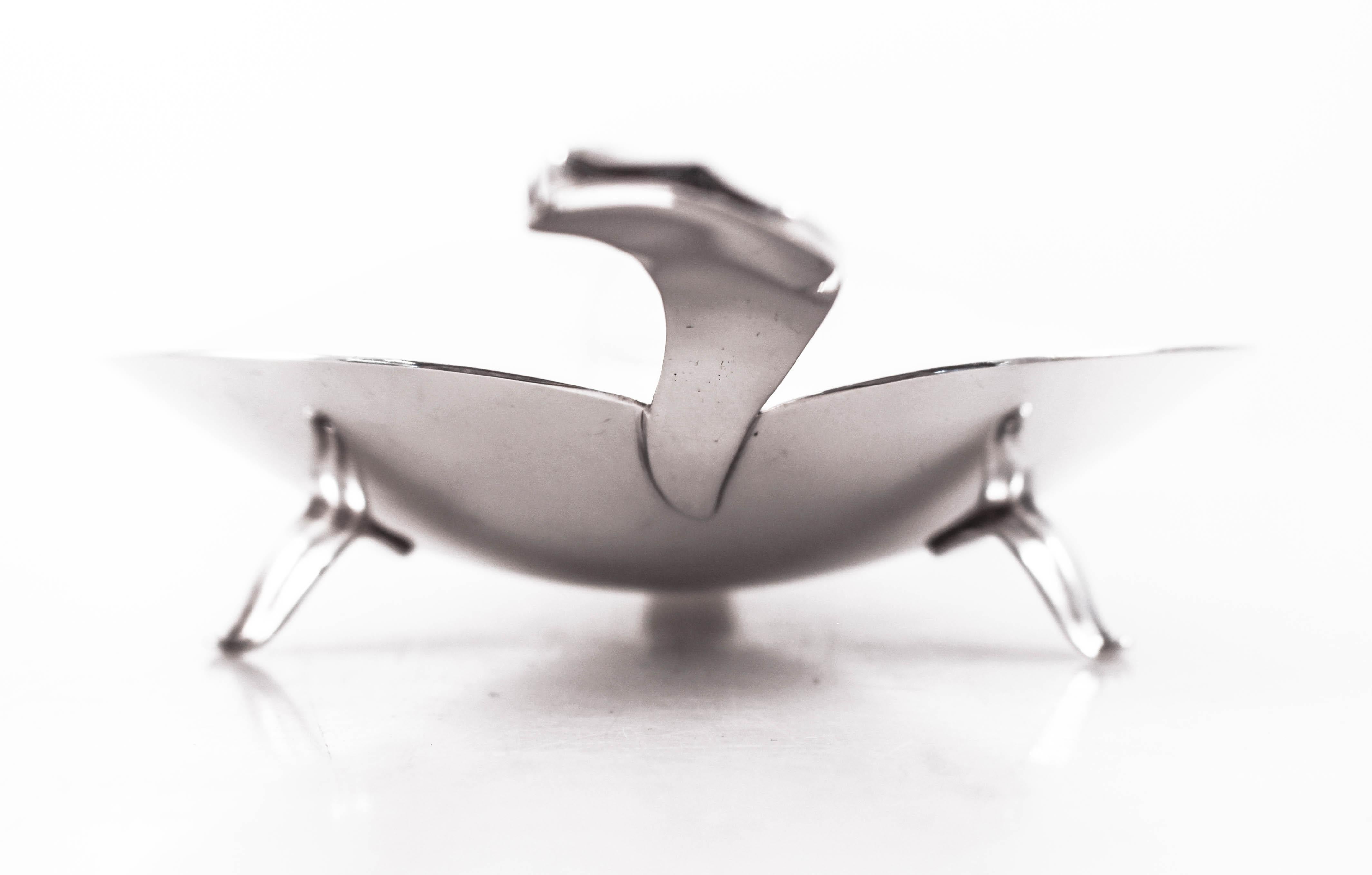 Coppia di foglie di Tiffany in argento in vendita 1