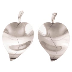 Pair of Sterling Tiffany Leaves