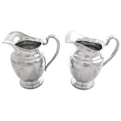 Pair of Sterling Water Pitchers