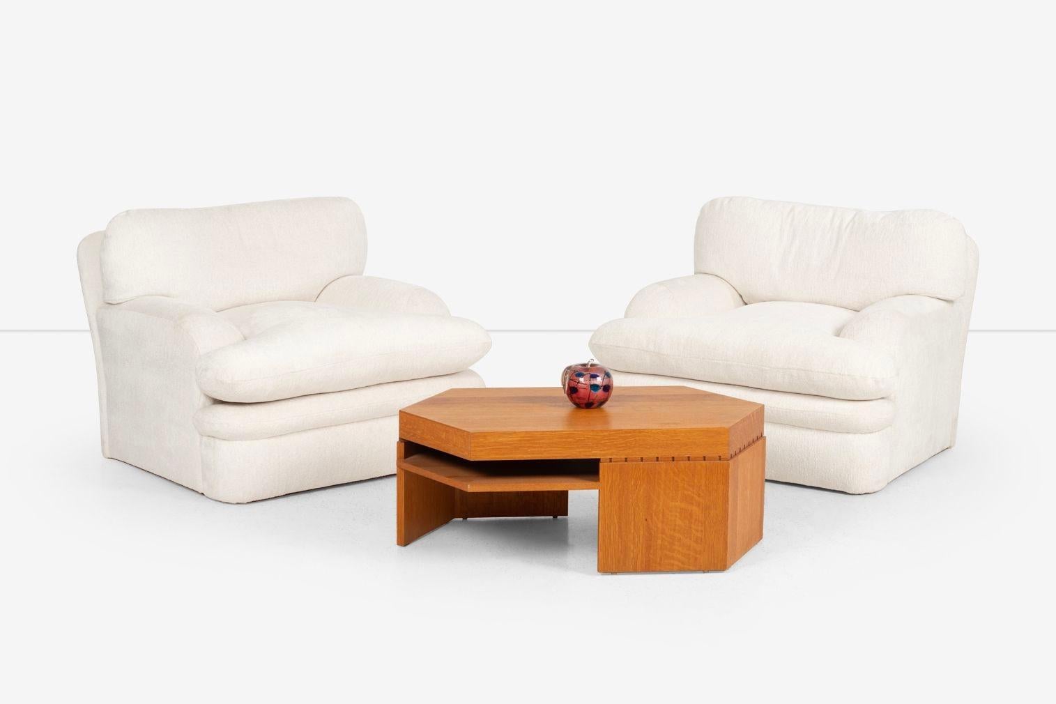 Mid-Century Modern Pair of Steven Chase Oversized Lounges from Palm Springs For Sale