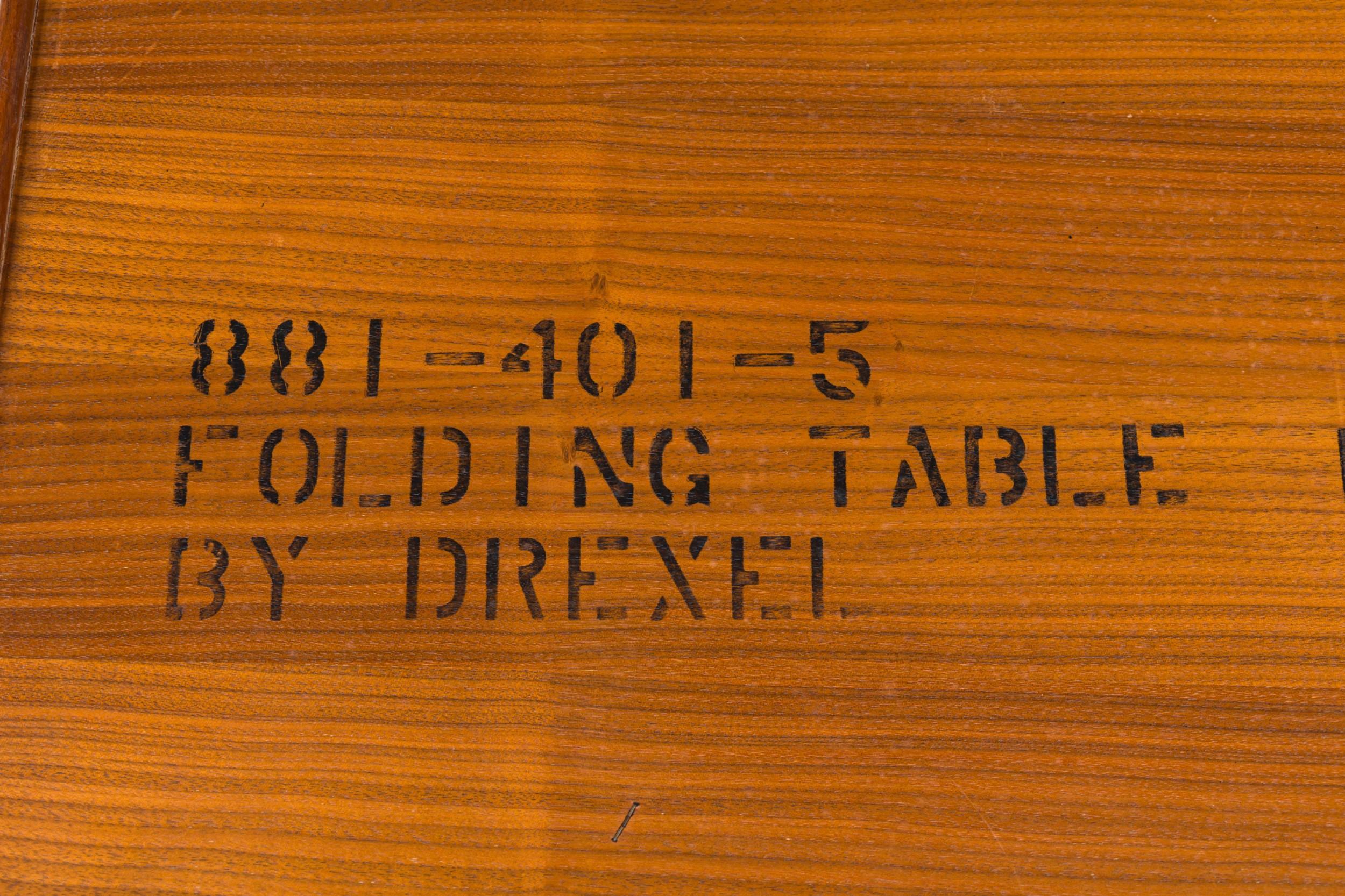Pair of Stewart MacDougall & Kipp Stewart for Drexel Campaign Folding Tables For Sale 5