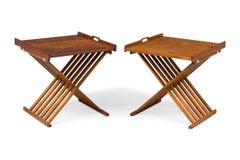 Pair of Stewart MacDougall & Kipp Stewart for Drexel Campaign Folding Tables