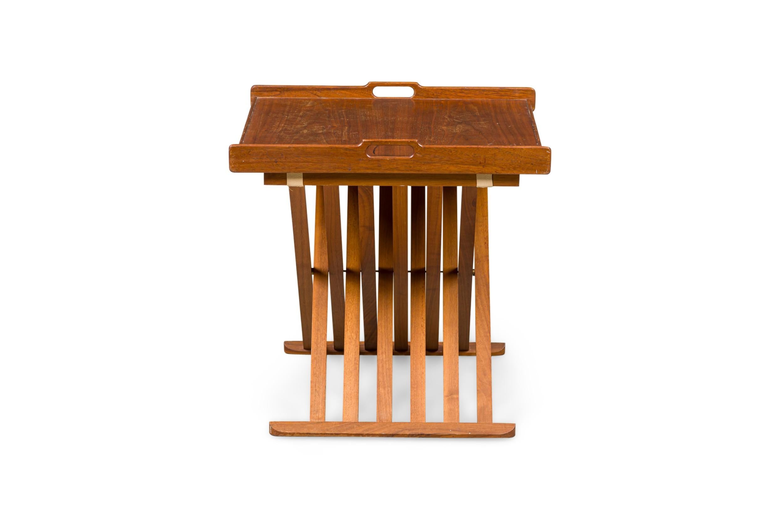 American Pair of Stewart MacDougall & Kipp Stewart for Drexel Campaign Folding Tables For Sale