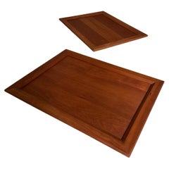 Pair of Stickley Cherry Wood Serving / Display Trays
