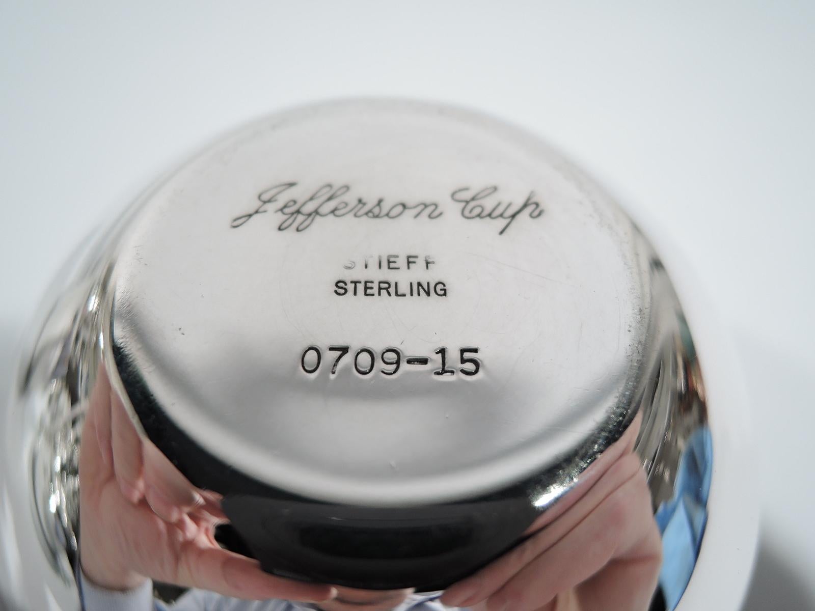 Pair of Stieff American Sterling Silver Jefferson Cups In Excellent Condition In New York, NY