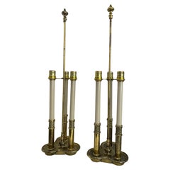 Used Pair of Stiffel Brass Bouillotte Lamps